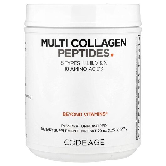 Основное фото товара CodeAge, Коллагеновые пептиды, Multi Collagen Peptides, 567 г