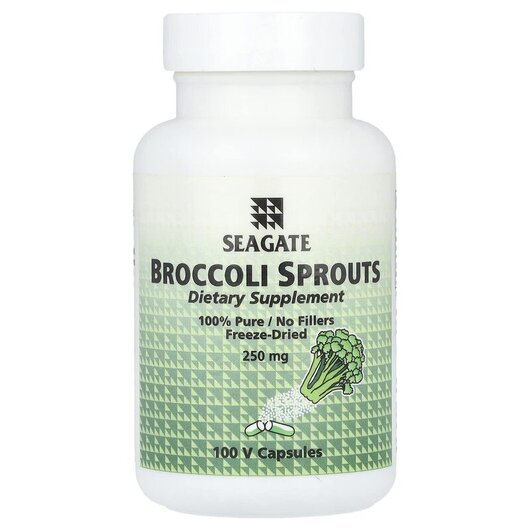 Основное фото товара Broccoli Sprouts 250 mg Основное фото товара Seagate, Экстракт Брокколи, Broccoli Sprouts 250 mg, 100 капсул