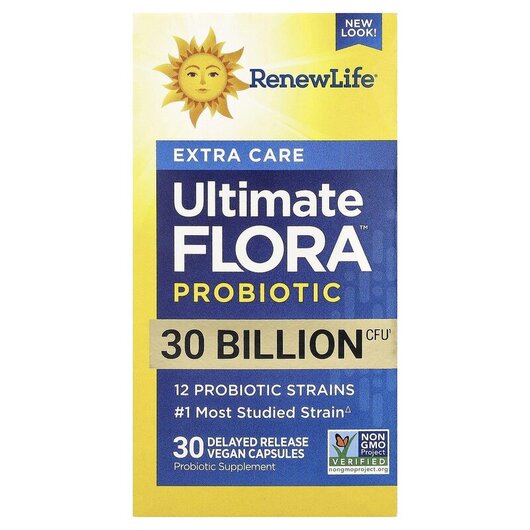 Основное фото товара Ultimate Flora Extra Care Probiotic 30 Billion CFU Основное фото товара Ultimate Flora Extra Care Probiotic 30 Billion CFU, Пробиотики, 3