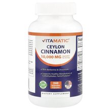 Ceylon Cinnamon Экстракт корицы Vitamatic 240 капсул Ceylon Cinnamon Экстракт корицы Vitamatic 240 капсул