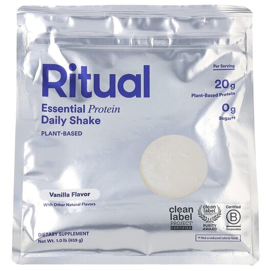 Основне фото товару Ritual, Essential Protein Daily Shake Vanilla, Протеїн, 459 г