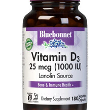 Vitamin D3 Витамин D Bluebonnet Nutrition 180 капсул