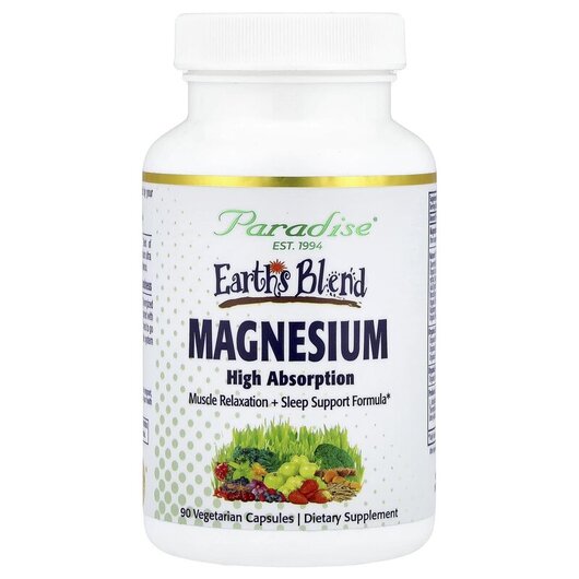 Основное фото товара Earth's Blend Magnesium Основное фото товара Paradise Herbs, Магний, Earth's Blend Magnesium, 90 капсул