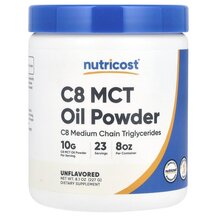 C8 MCT Oil Powder Unflavored МСТ Триглицериды Nutricost