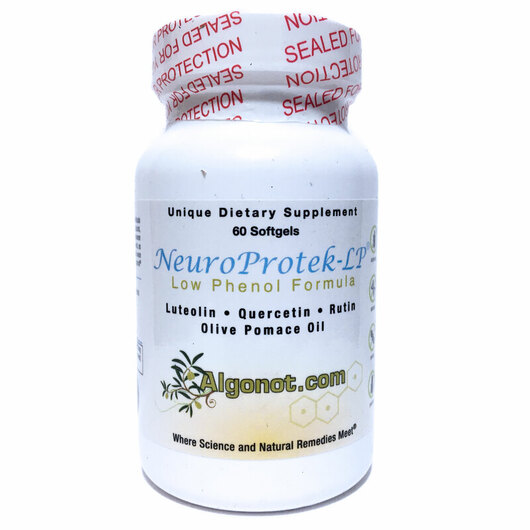 Основне фото товару NeuroProtek Low Phenol Основне фото товару Algonot, NeuroProtek LP, Лютеолін, 60 капсул