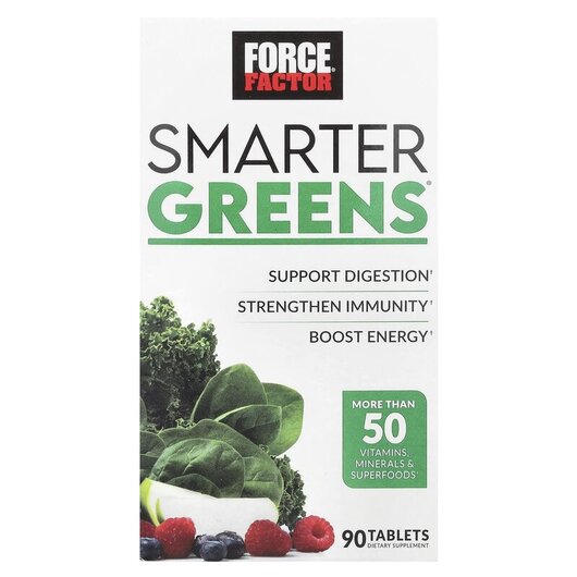 Основное фото товара Force Factor, Суперфуд, Smarter Greens, 90 таблеток