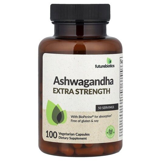 Основное фото товара Ashwagandha Extra Strength Основное фото товара Future Biotics, Ашваганда, Ashwagandha Extra Strength, 100 капсул