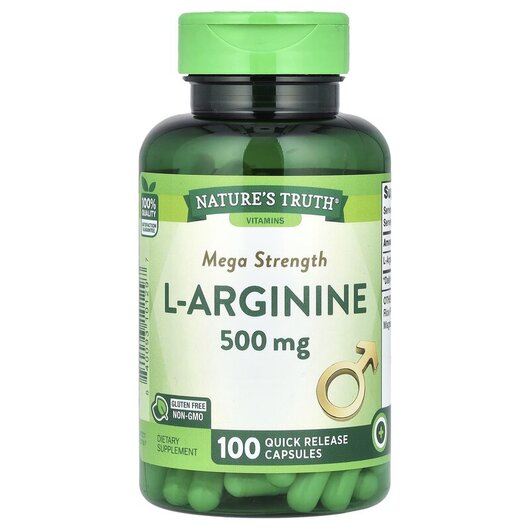 Основное фото товара L-Arginine 1000 mg Основное фото товара Nature's Truth, L-Аргинин, L-Arginine 1000 mg, 100 капсул