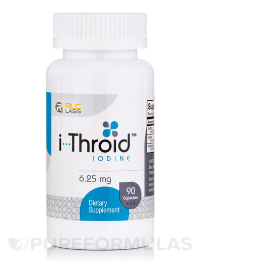 Основне фото товару RLC Labs Inc, i-Throid Iodine 6.25 mg, Йод, 90 капсул