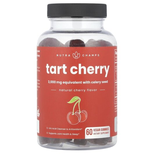 Основное фото товара Tart Cherry Natural Cherry Основное фото товара NutraChamps, Экстракт вишни, Tart Cherry Natural Cherry, 60 табле