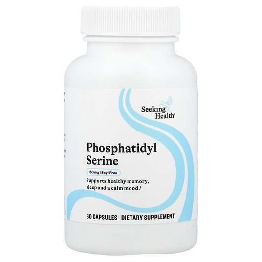 Основне фото товару Phosphatidyl Serine 150 mg Основне фото товару Seeking Health, Phosphatidyl Serine 150 mg, Фосфатидилсерин, 60 к