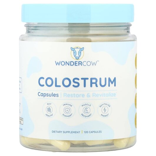 Основное фото товара Wondercow, Колострум, Colostrum, 120 капсул