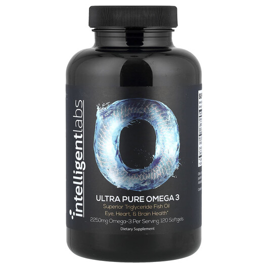 Основне фото товару Intelligent Labs, Ultra Pure Omega 3, Омега 3, 120 капсул