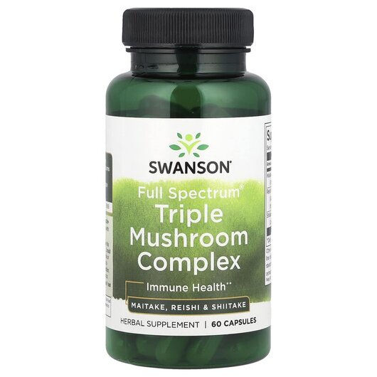 Основное фото товара Swanson, Грибы, Triple Mushroom Complex, 60 капсул