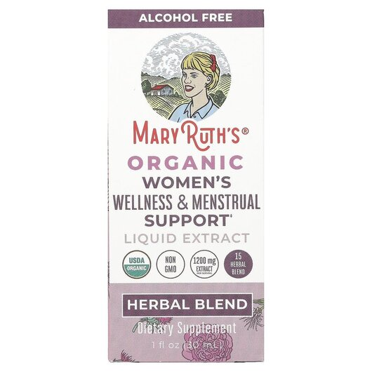 Основное фото товара Organic Women's Wellness & Menstrual Support Liquid Extract Alcohol Free Основное фото товара Поддержка менструального цикла, Women's Wellness & Menst