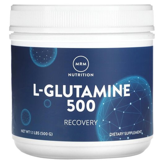 Основне фото товару L-Glutamine 500 Основне фото товару MRM, L-Glutamine 500, L-Глутамін, 500 г