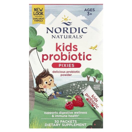 Основне фото товару Nordic Flora Kids Probiotic Pixies Rad Berry, Пробіотики для діте