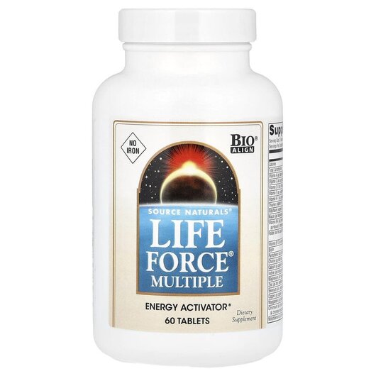 Основное фото товара Life Force Multiple No Iron Основное фото товара Source Naturals, Железо, Life Force Multiple No Iron 60, 60 табле