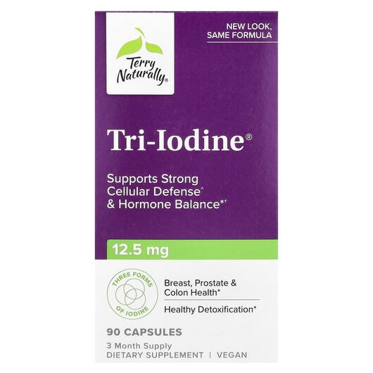 Основне фото товару Terry Naturally, Tri-Iodine 12.5 mg, Йод, 90 капсул