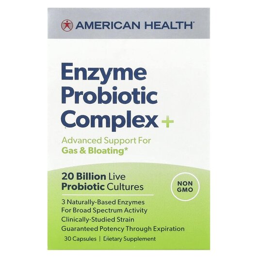 Основное фото товара Enzyme Probiotic Complex+ Основное фото товара Облегчение вздутия, Enzyme Probiotic Complex+, 30 капсул