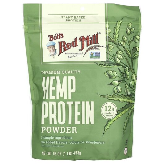 Основне фото товару Bob's Red Mill, Hemp Protein Powder, Протеїн, 453 г
