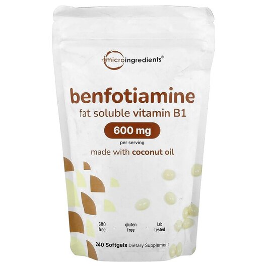 Основне фото товару Micro Ingredients, Benfotiamine, Бенфотіамін, 240 капсул