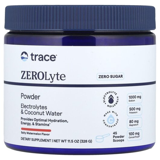 Основное фото товара Trace, Электролиты, ZeroLyte Powder Salty Watermelon, 328 г