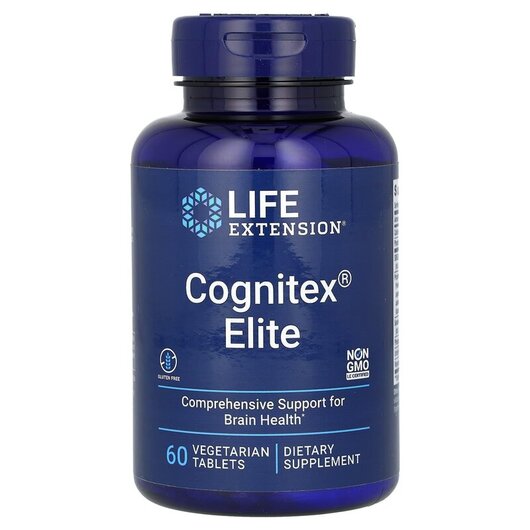 Основне фото товару Cognitex Elite Основне фото товару Life Extension, Cognitex Elite, Підтримка здоров'я мозку, 60
