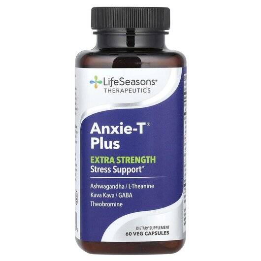 Основное фото товара LifeSeasons, Поддержка стресса, Anxie-T Plus Extra Strength, 60 к