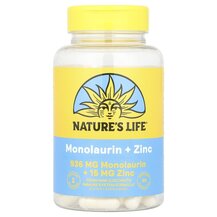 Монолаурин + цинк Monolaurin + Zinc Natures Life 90 капсул Монолаурин + цинк Monolaurin + Zinc Natures Life 90 капсул