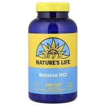 Betaine HCl 648 mg 250 Бетаин HCl 648 мг Natures Life