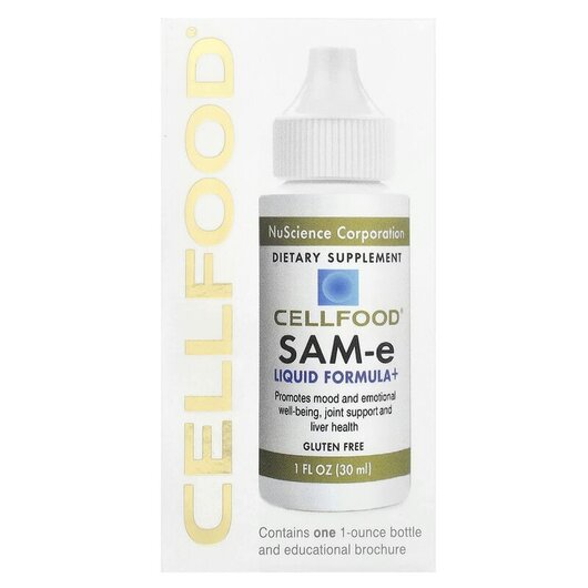 Основне фото товару Cellfood, SAM-e Liquid Formula+, САМе Аденозил-метионін, 30 мл