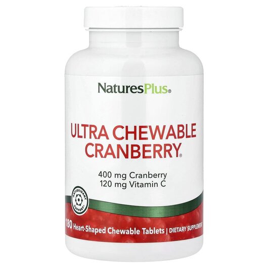 Основное фото товара Ultra Chewable Cranberry with Vitamin C Natural Cranberry/Strawberry Flavor Основное фото товара Ultra Chewable Cranberry with Vitamin C Natural, Витамин C, 180 т