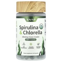 Organic Spirulina & Chlorella Спирулина Snap Supplements