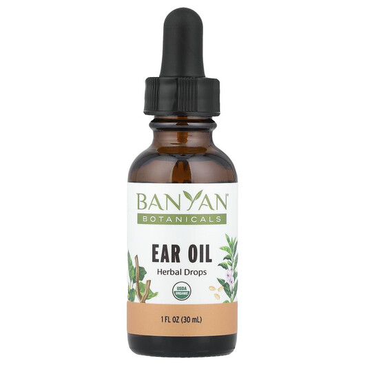 Основне фото товару Banyan Botanicals, Ear Oil Herbal Drops, Вушні краплі, 30 мл
