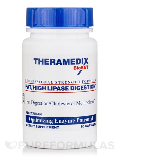 Основное фото товара Fat/High Lipase Digestion Основное фото товара Theramedix, Ферменты, Fat/High Lipase Digestion, 60 капсул