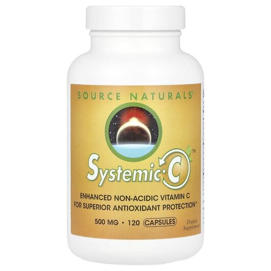 Основне фото товару Source Naturals, Systemic C 1000 mg, Вітамін C, 120 капсул
