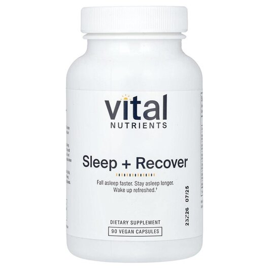 Основное фото товара Sleep + Recover Основное фото товара Vital Nutrients, Поддержка сна, Sleep + Recover, 90 капсул