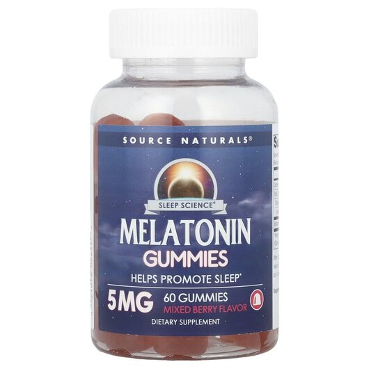 Основное фото товара Sleep Science Melatonin Gummies Mixed Berry 5 mg Основное фото товара Мелатонин, Sleep Science Melatonin Gummies Mixed Berry 5 mg, 60 к