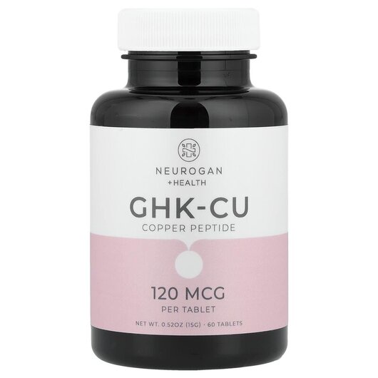 Основне фото товару Copper Peptide GHK-CU 120 mcg Основне фото товару Neurogan Health, Copper Peptide GHK-CU 120 mcg, Мідь, 60 таблеток