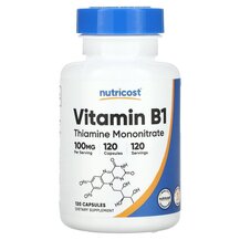 Вітамін B1 Тіамін Vitamin B1 100 mg Nutricost 120 капсул