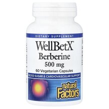 WellBetX Berberine 500 mg Берберин Natural Factors WellBetX Berberine 500 mg Берберин Natural Factors
