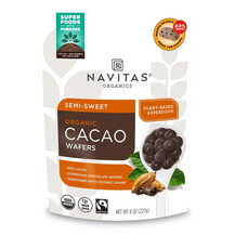 Шоколад Organic Cacao Wafers Semi-Sweet Navitas Organics