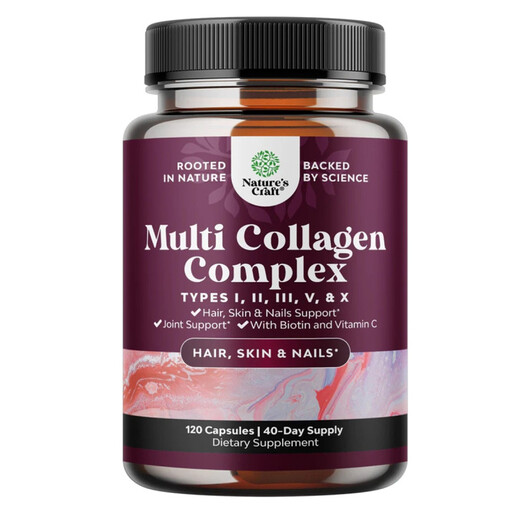 Основное фото товара Multi Collagen Complex Types I II III V & X Основное фото товара Multi Collagen Complex Types I II III, Коллагеновые пептиды, 120