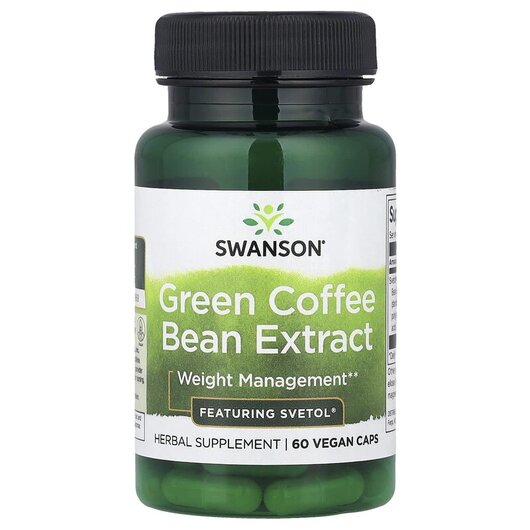 Основное фото товара Green Coffee Bean Extract Основное фото товара Swanson, Экстракт Зеленого кофе, Green Coffee Bean Extract, 60 ка