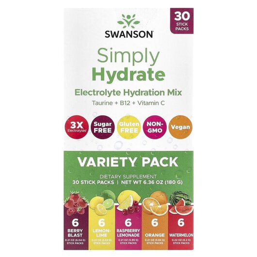 Основное фото товара Simply Hydrate Electrolyte Hydration Mix Variety Pack Основное фото товара Simply Hydrate Electrolyte Hydration Mix Variety Pack, Электролит