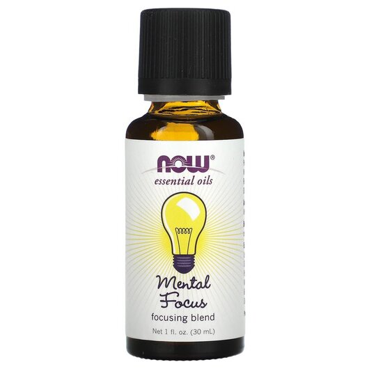 Основное фото товара Pure Essential Oil Mental Focus Основное фото товара NOW Foods, Эфирное масло, Pure Essential Oil Mental Focus, 30 мл