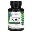 Фото товару NAC Vegan 600 mg Фото товару Emerald, NAC Vegan 600 mg, N-ацетилцистеїн, 60 капсул