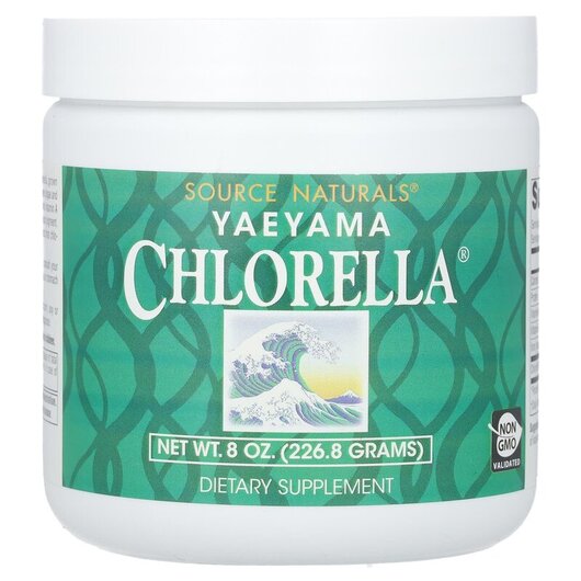 Основне фото товару Source Naturals, Yaeyama Chlorella Powder, Хлорела, 226.8 г
