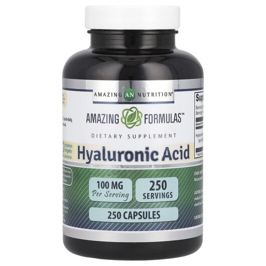 Основне фото товару Hyaluronic Acid 100 mg, Гіалуронова кислота, 250 капсул